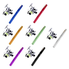 Мини портативный карманный размер ручки удочка и спиннинговая Катушка комбо