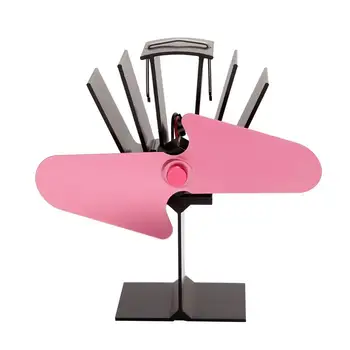 

Fireplace Heat-powered Four-page Fan Wood Fireplace Faster Speed Greater Wind Volume Greater Comfort Fan 4