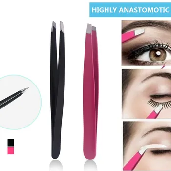 

1pcs Eyebrow Tweezers Stainless Steel Face Hair Removal Eye Brow Trimmer Eyelash Clip Cosmetic Beauty Makeup Tool