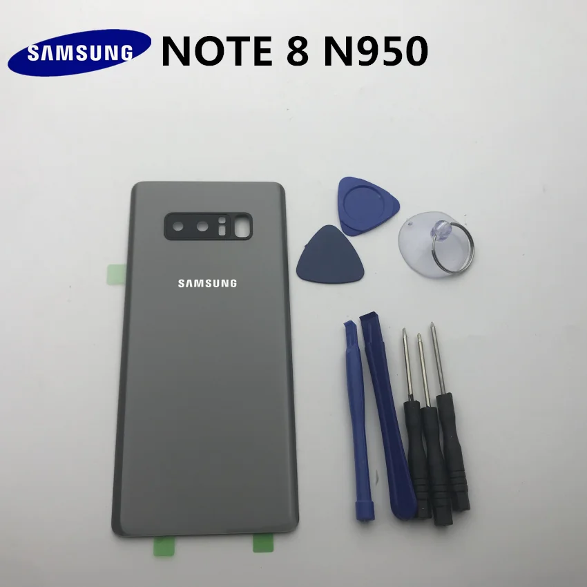 Замена NOTE8 оригинальная задняя панель Батарея стекло задняя дверь Крышка для samsung Galaxy NOTE 8 N950 N950F+ инструмент