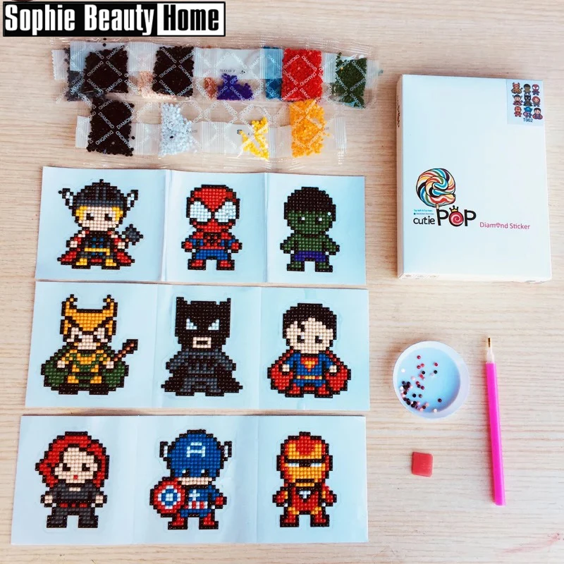 

DIY Mini-Patterns Diamond Embroidery Princess Diamond Painting For Children Round Diamond Sticker For Cup Book Phone Decoration