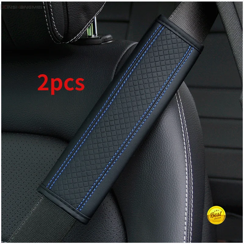 Ceintures De Sécurité En Cuir Pu, 2 Pièces, Accessoires De Voiture