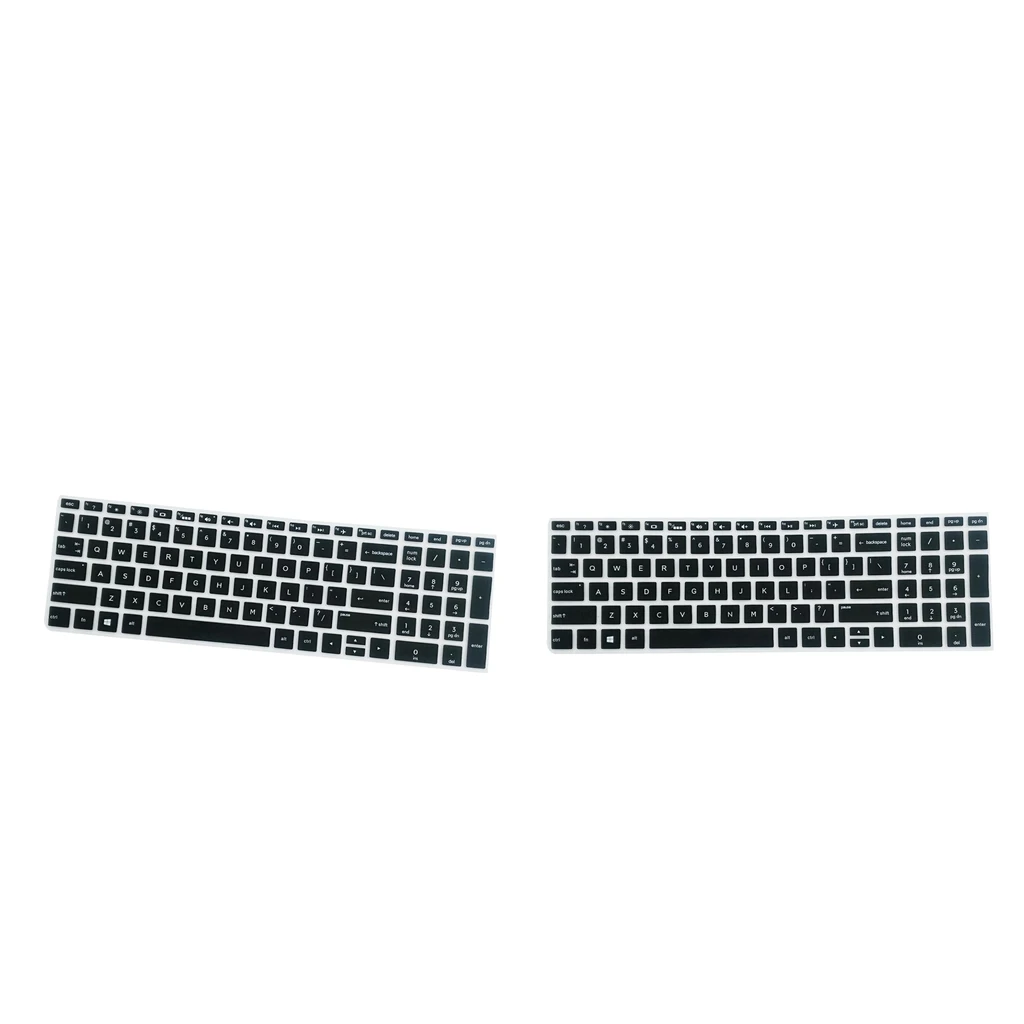 2x Silicone Notebook Keyboard Skin Cover For HP 15.6''BF Laptop Black