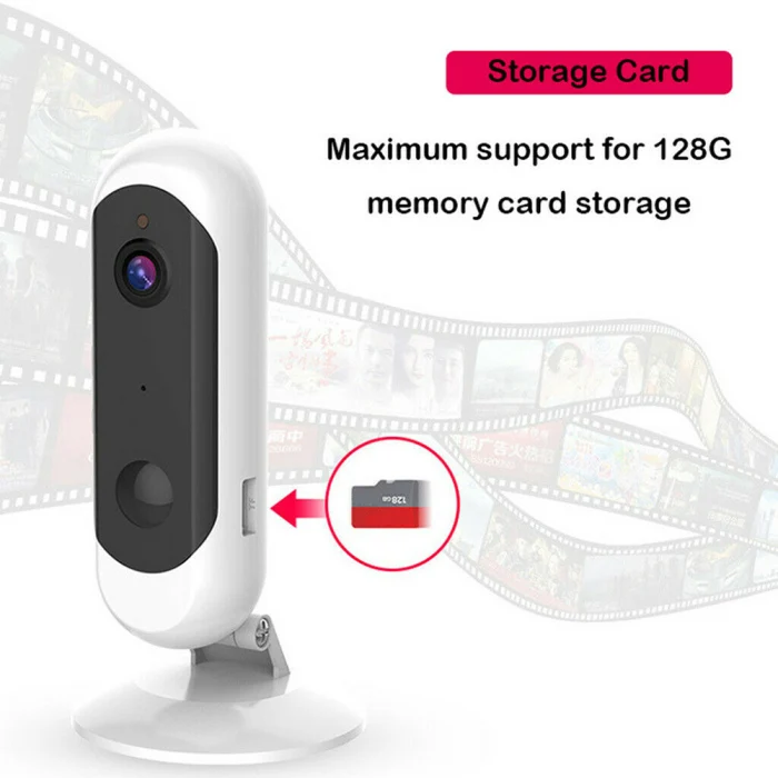 Перезаряжаемая камера наблюдения 1080P Wifi ночного видения двухсторонняя аудио камера безопасности EM88