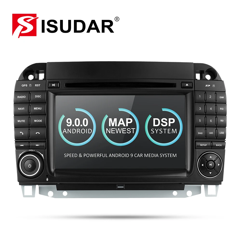 Isudar 2 Din Авто Радио Android 9 для Mercedes/Benz/W220/W215/S280/S320/S350/S400 S класс Автомобильный мультимедийный видео плеер gps DVR