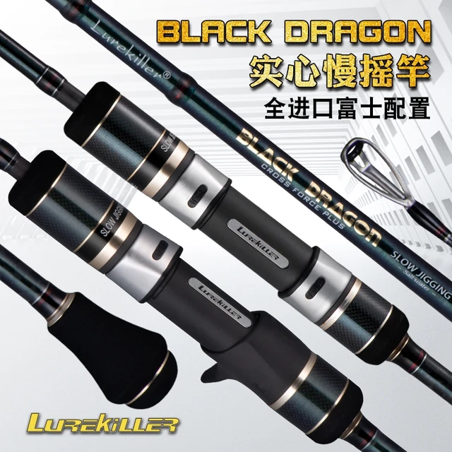 Lurekiller Japan Fuji Parts Black Dragon 1.91m Solid Carbon Slow Jigging  Rod PE 1-3 JIG 80-250G Boat Rod Saltwater Jigging Rod - AliExpress