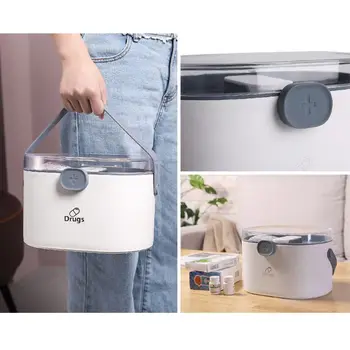

Portable Storage Medicine Box Home Family Health Small Cabinet Drug Holder Large Capacity First Aid Kit Organizer