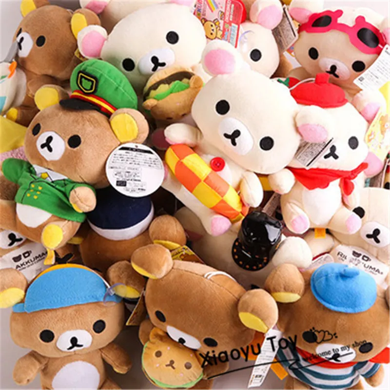 20 шт/партия микс Стили Медведь Rilakkuma, плюшевый игрушка, свадьба/вечерние/компания юбилей рекламные медведь Rilakkuma подарки игрушки 18 см