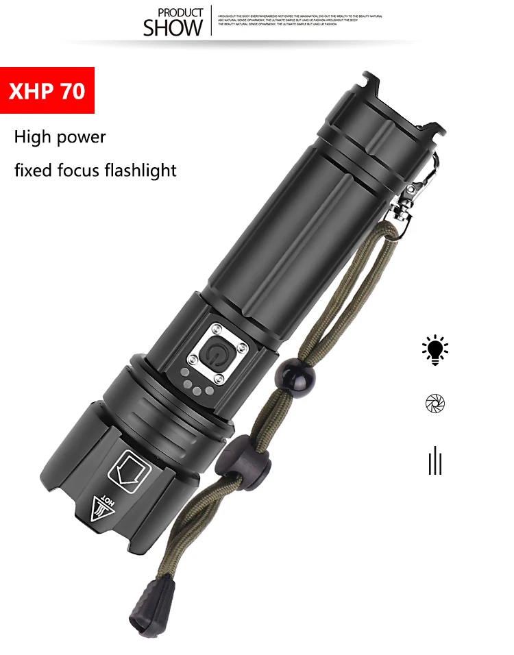 Sale Brightest XHP70.2 LED Bicycle Flashlight USB Rechargeable Zoomable Bicycle Light Torch use 18650 26650 for outdoor Bike Light 5