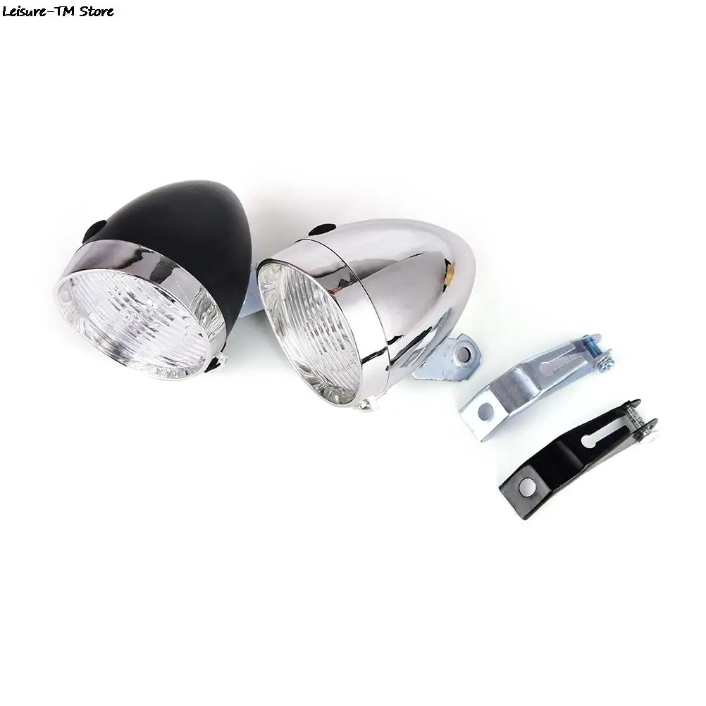 1Pc 3 LED Vintage Flashlight Lamp Bicycle Headlight Bike Front Light Retro | Спорт и развлечения