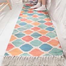 Коврик для украшения дивана, декоративный коврик, ковер из хлопка, разные размеры, скандинавский стиль, кухонный пол, для дома, столовой, спальни