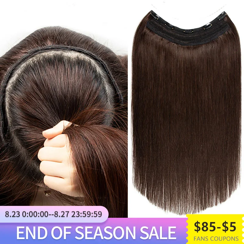 MRSHAIR U Type Clip in Extension Natural Hair Extensions Thick Volume Full Head Machine Remy 100% Human Hair #2 #1B #60 160G