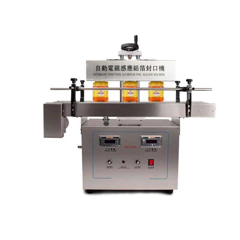 220V/1300W commercial Electromagnetic induction Sealer Fully automatic Aluminum foil Food bottle gasket Capper - Цвет: Серебристый серый