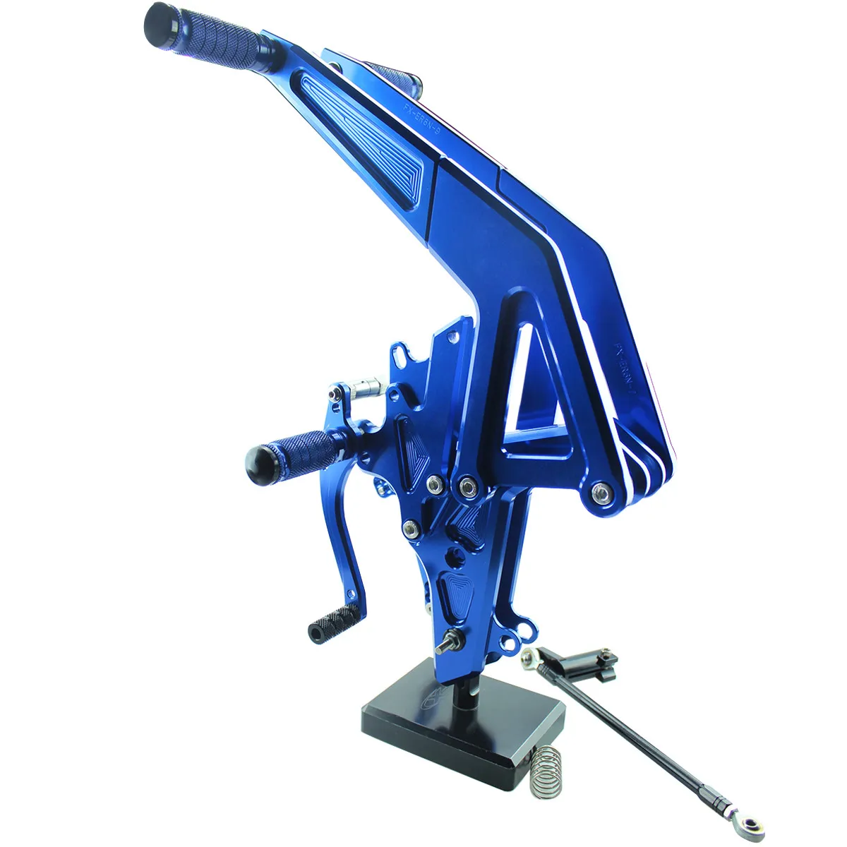 Для KAWASAKI Ninja 650R(ER-6f)/ER-6n 2012- CNC алюминиевый сплав Подножка для ног Педаль Peg Rearset задний Набор - Цвет: Blue