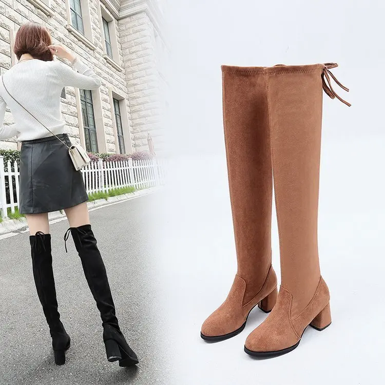 

Women's Shoes 2019 Season High With Wear-resisting Overknee Boots Woman