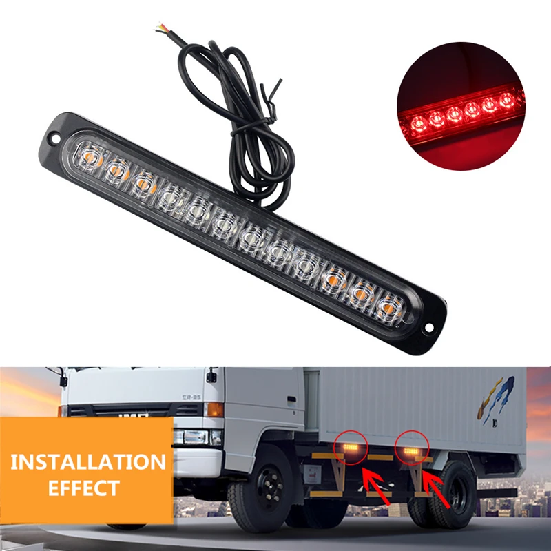 

Super bright Police Light strobe Flasher warning light 12 LED Car Truck Emergency Day Running Flash Led strobe light