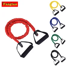 Fangtan Resistance Bands Elastic Bands For Fitness Workout 5 Colors With EVA Handle Fitness Gum 10LB-30LB Fitness Equipment