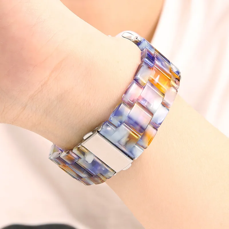 Ремешок из смолы для apple watch 5, 4, ремешок correa, apple watch 42 мм, 38 мм, 44 мм, 40 мм, iwatch series 3, 2, 1, ремешок из нержавеющей стали с пряжкой