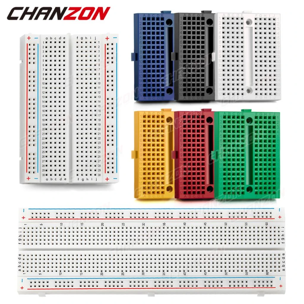 170 / 400 / 830 Tie Points Solderless Breadboard Mb-102 Bb-801 Syb-170  Prototype Universal Pcb Jumper Dupont Test Bread Board - Integrated  Circuits - AliExpress