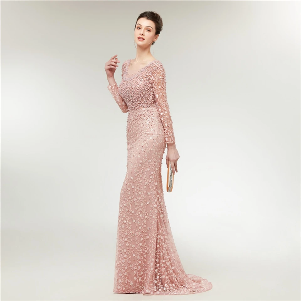 Lakshmigown Lebanon Роскошные вечерние платья Русалка Формальные Вечерние платья арабский женский халат Soiree Дубай сексуальные кружевные платья для выпускного вечера