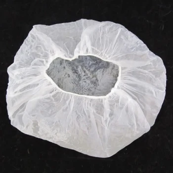 

100pcs Disposable Shower Hat Hotel One-Off Elastic Shower Bathing Cap Clear Salon Hats Bathroom Accessories