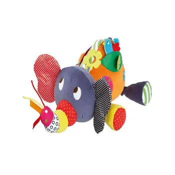 

Baby Educational Plush Toy 0-12 Months Cartoon Plush Elephant Toy Baby with Rattle Brinquedos Baby Soothing Educational Toy