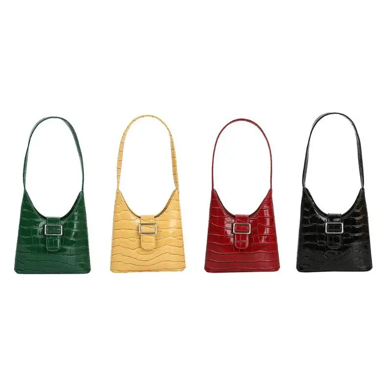 

Retro Handbag Women PU Leather Shopping Totes Pure Hot Selling Portable Delicate Hard-surface Ladies Shoulder Bags