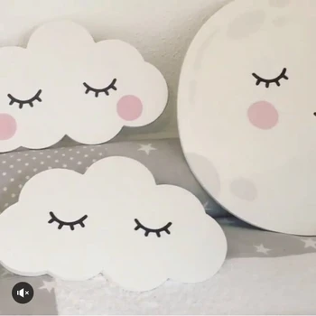 

1pcs Wall Sticker Clouds Rabbit Shape Pendant Children Baby Shower Party Home Bedroom Decoration Hanging Wall Stickers Supplies