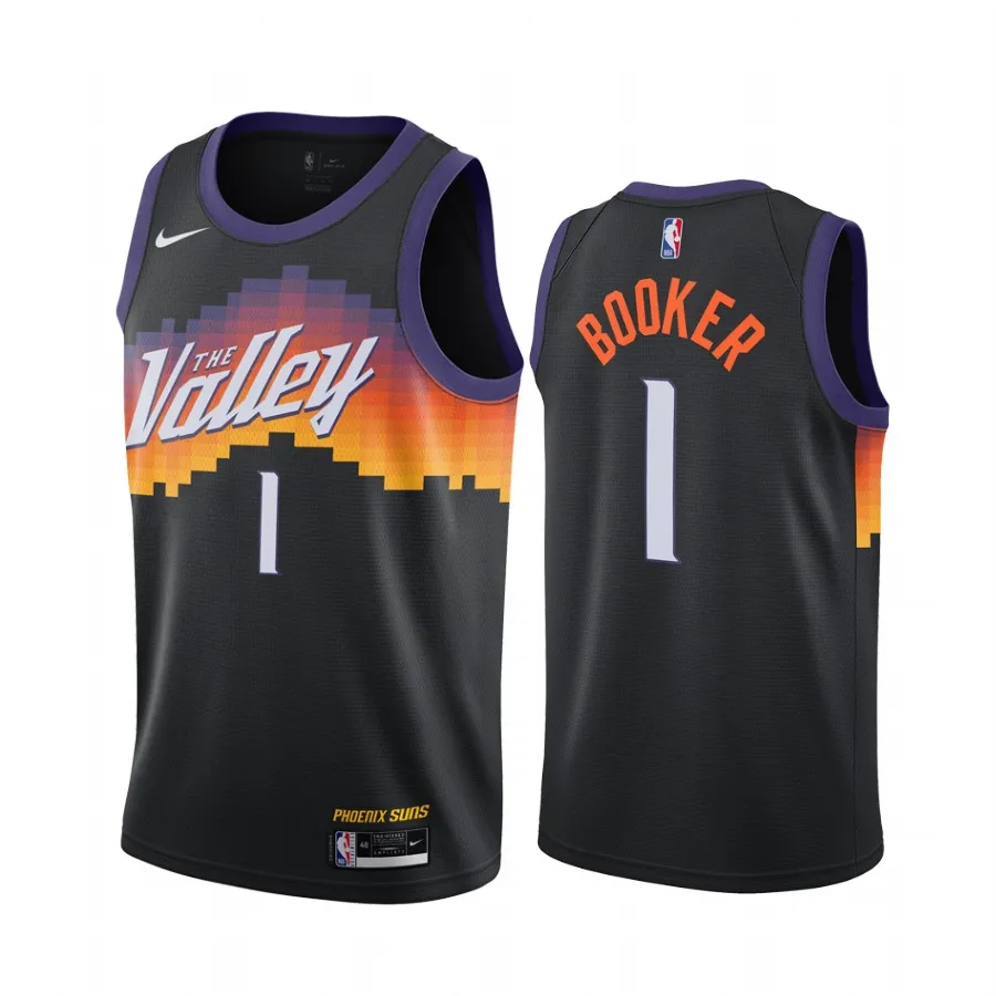 Мужские майки Nike Phoenix Suns #22 Джерси дэдрин Айтон 3 Крис Пол 1 Девин бойкер черное