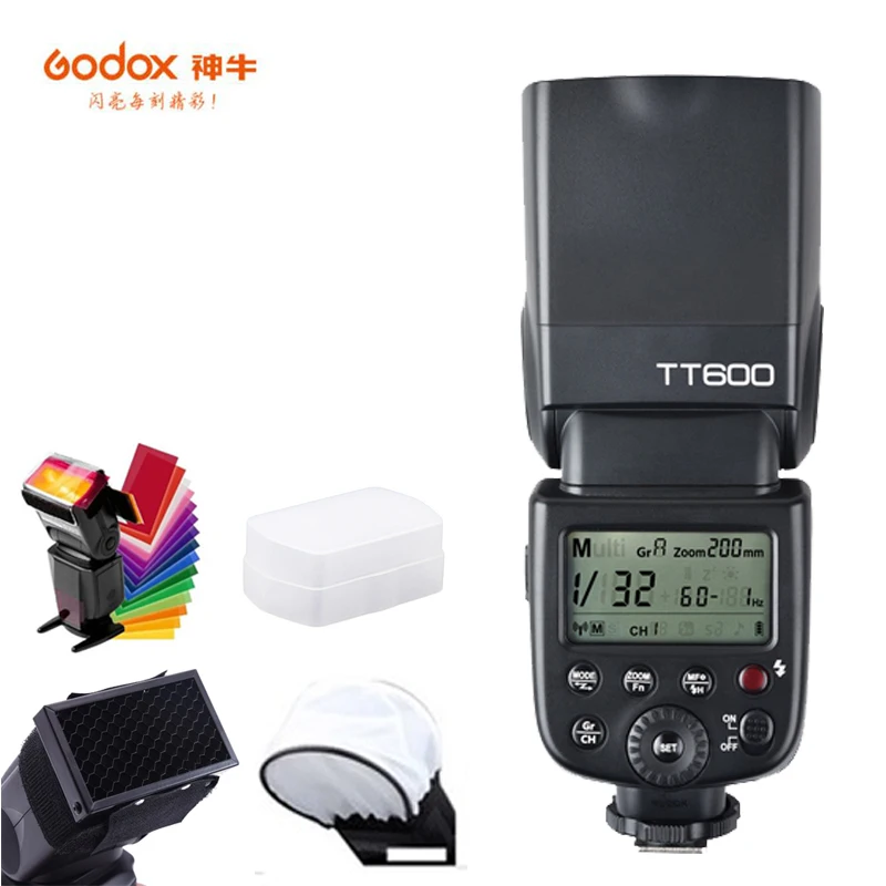 TT600 Godox TT600 камера Вспышка Speedlite 2,4G беспроводной главный Slave X1T-N триггер HSS ttl для Nikon D7200 D7100 D750 D850 D90 D700 - Цвет: TT600