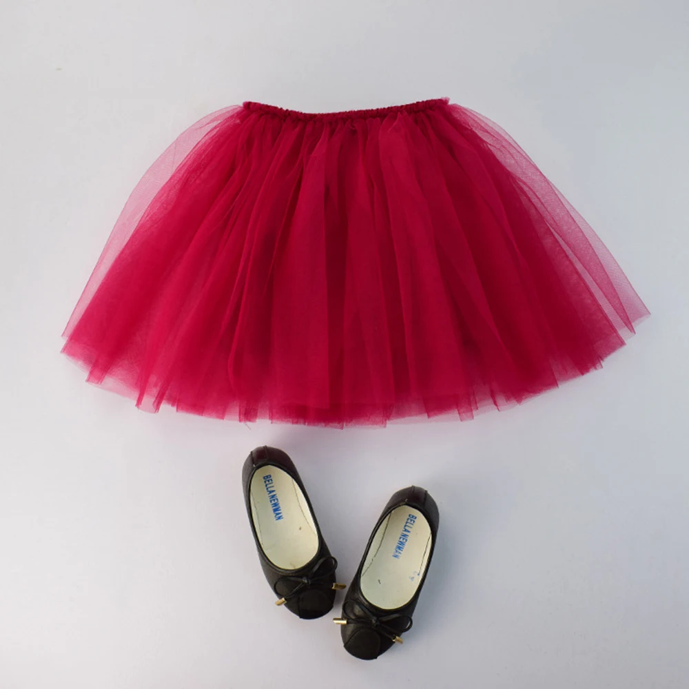 Розовая юбка-пачка для девочек красная одежда для маленьких девочек желтая детская юбка принцессы для девочек юбки-американки праздничные юбки для дня рождения - Цвет: Q0005