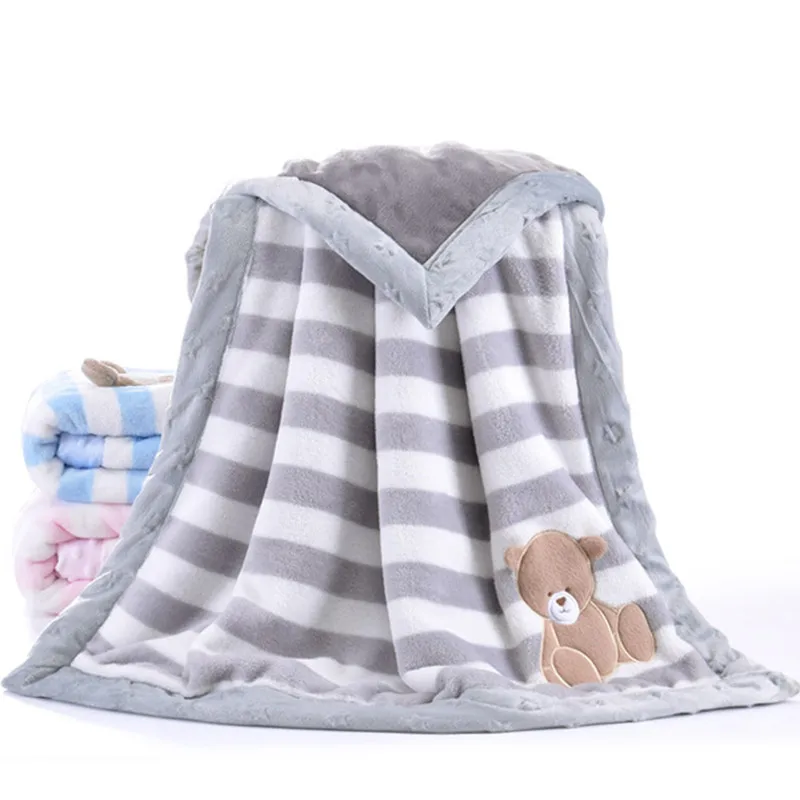 Высококачественное детское одеяло, теплое флисовое детское одеяло, хлопковый шарф для пеленания, детская коляска на лето/осень