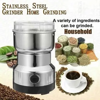 

Stainless Steel Coffee Grinder Electric Mini Coffee Bean Nut Grinder Coffee Bean Multifunctional Home Coffe Machine Kitchen Tool