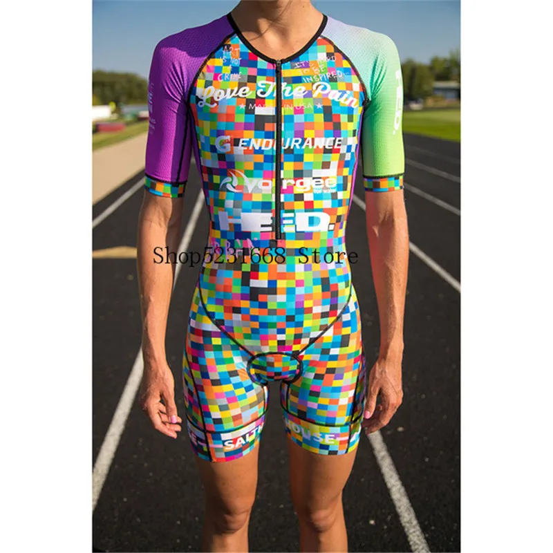 Love the pain, Женский облегающий костюм для велоспорта, Триатлон, ropa ciclismo, uniforme, Триатлон, кожа, костюм для бега, speedsuit, купальник - Цвет: as picture
