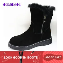 Женские зимние ботинки; нескользящие женские зимние ботильоны; коллекция года; Теплая Повседневная модная женская обувь на молнии из плюша; Size35-40; J427