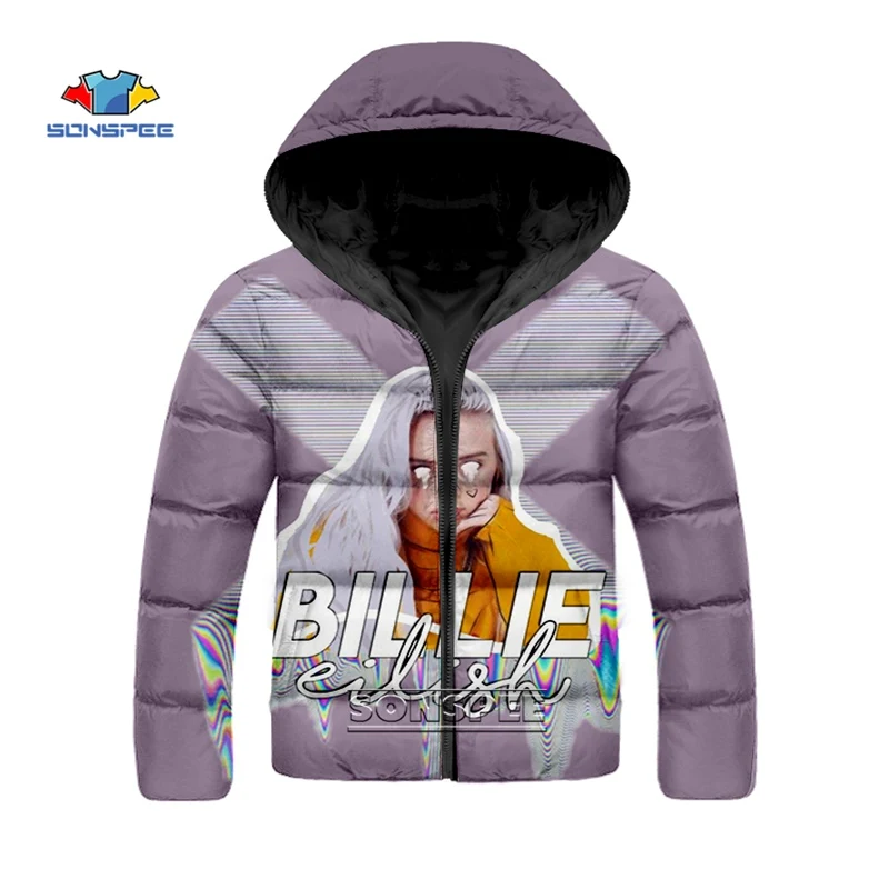 20 SONSPEE Billie Eilish зимняя куртка для женщин и мужчин 3D принт размера плюс кэжуал длинный рукав Уличная Толстовка Camiseta Mujer одежда C3 - Цвет: 20