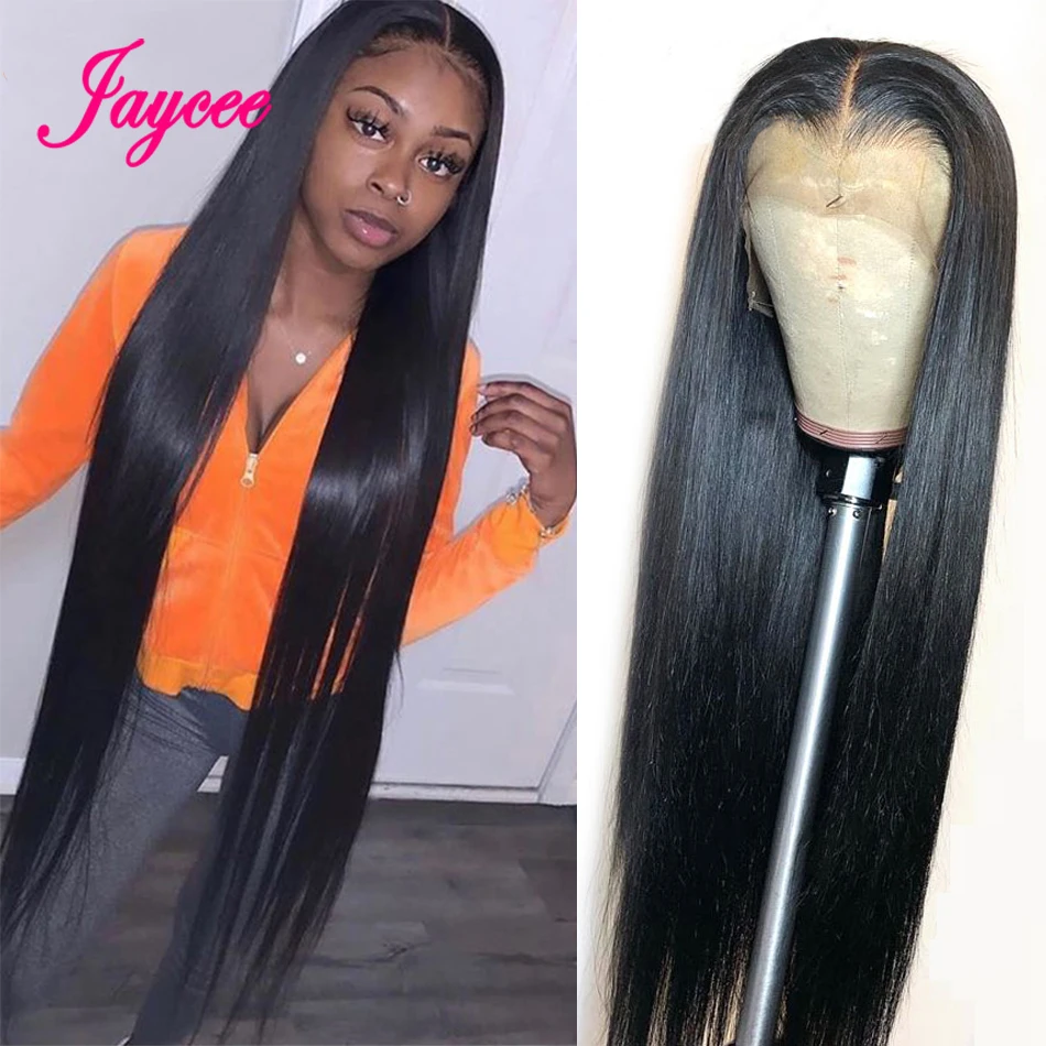 30 32 Inch Human Hair Wig Straight Lace Front Wigs Straight Human Hair Wigs  For Women Brazilian Frontal Wig Pre Plucked - AliExpress