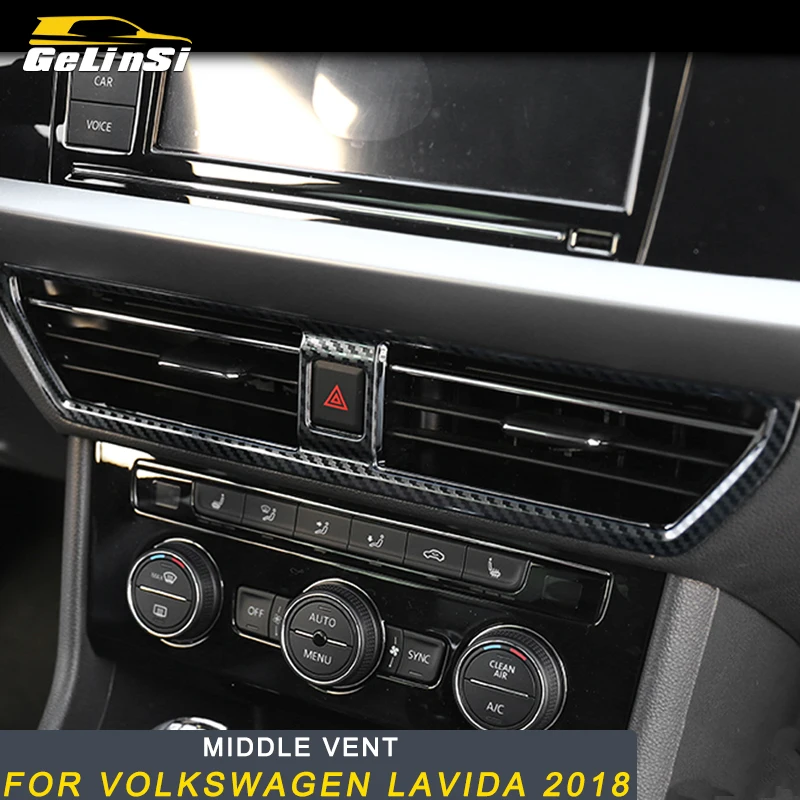 Gelinsi для Volkswagen Lavida, автомобильный Стайлинг, средний A/C, вентиляционное отверстие, панель, накладка, рамка, наклейка, аксессуары для интерьера