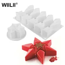 

2 Pcs Star Shape Silicone Cake Mold For Baking Mousse Chocolate Dessert Fondant Molds DIY Cake Decoration Baking Pan Cake Tool