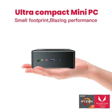 Mini PC Radeon T-Bao mn27 NVNE Amd Ryzen 7-2700u Vega Office Metal 512GB 16GB with 16GB-RAM