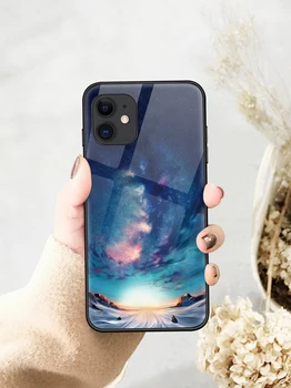 

Double-sides Tempered Glass Shell Back Cover For iPhone 11 Anti Knock Protective Phone Case