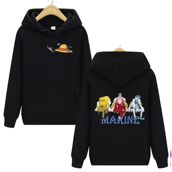 

One Piece Luffy Hoodies Men Casual Homme Fleece Pullover Japanese Anime Printed Male Streetwear Clothing Autumn Winter Tops Men