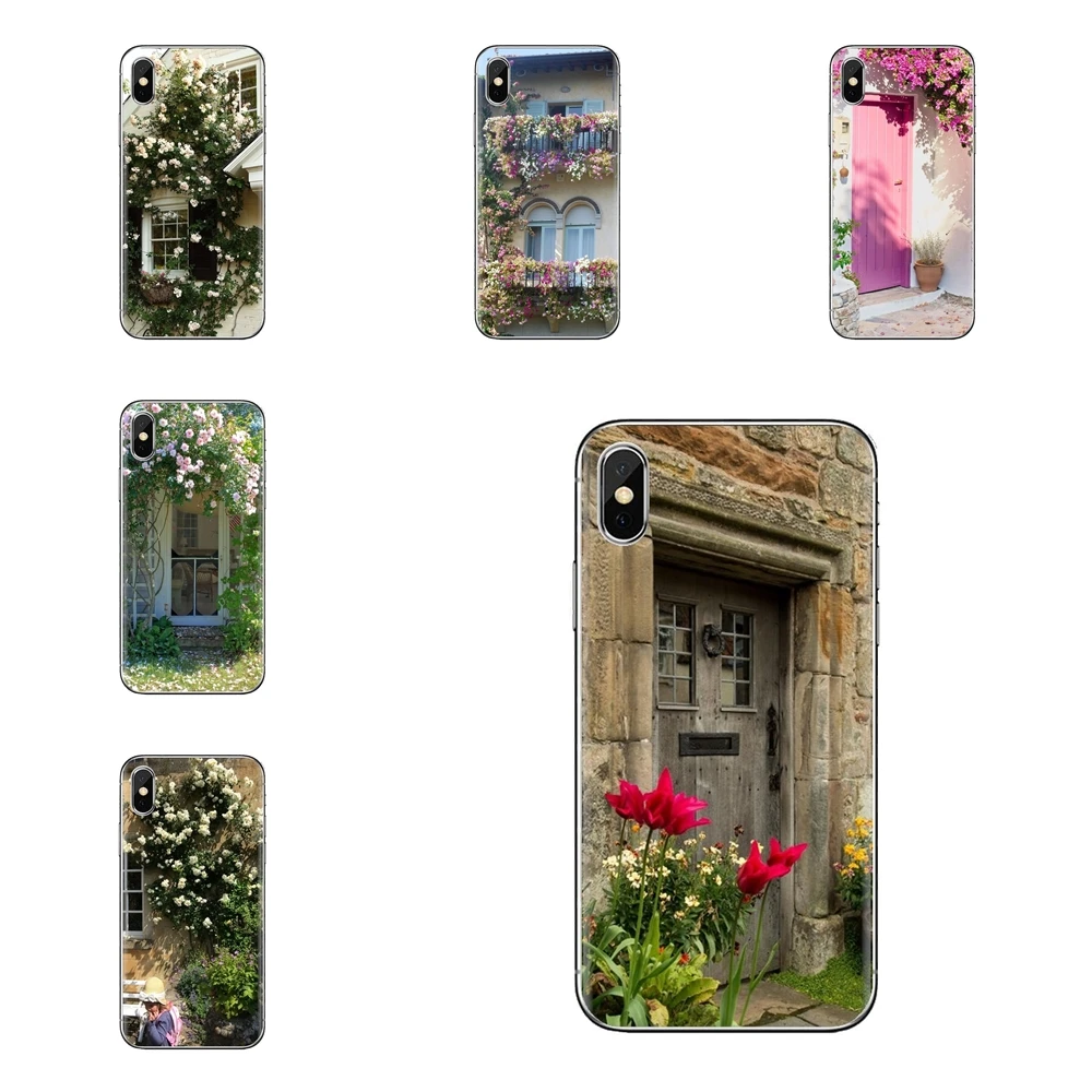 Houses Rose Door Flowers Attractio Soft Transparent Skin Case For Huawei Mate Honor 4C 5C 5X 6X 7 7A 7C 8 9 10 8C 8X 20 Lite Pro |