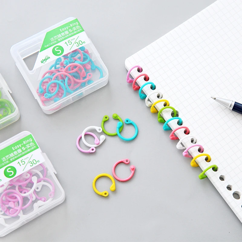 8pcs 30pcs Plastic book binding rings paper clip cable winder