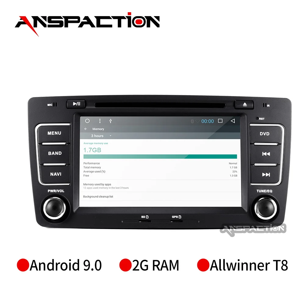 Anspaction Android 9 0 автомобильный dvd для Skoda Octavia 2009-2013 с 8 восьмиядерным Радио Стерео gps