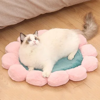 

Fleece Soft Flower Pet Mat Cushion Cotton Dog Cat Beds For Small Large Dogs Sofa Protector Four Seasons Breathable Pet Supplies