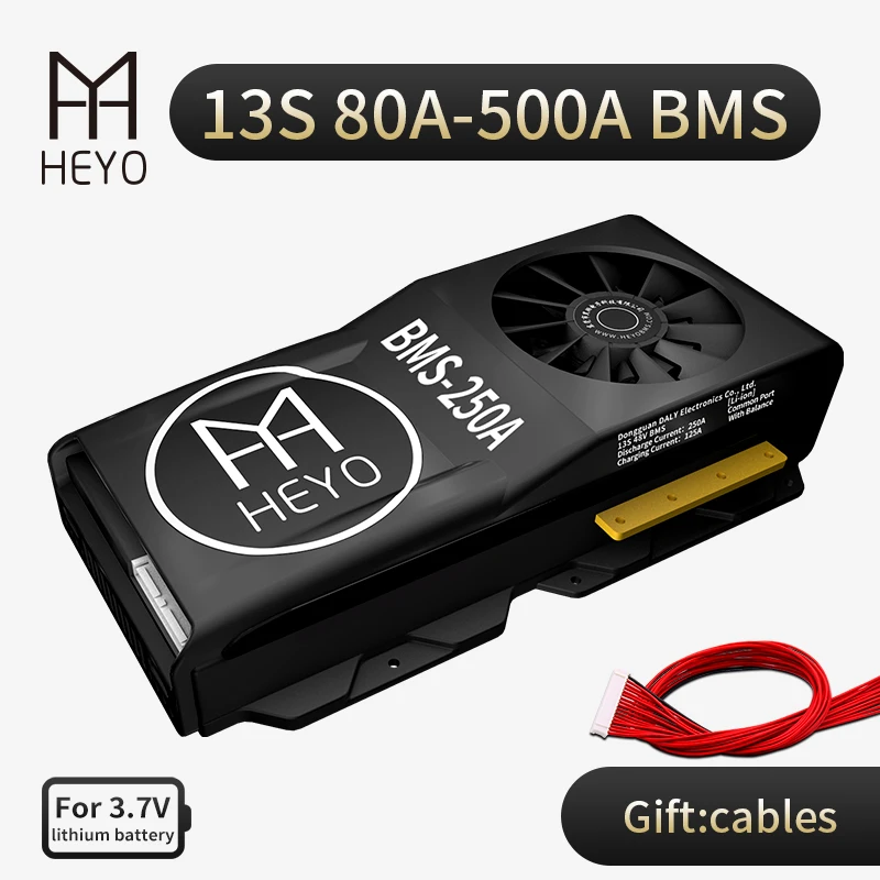 HEYO 3 7 V Li Ion 13S 48V 80A 100A 300A 150A 200A 250A 18650 защита литиевой батареи баланс маленький