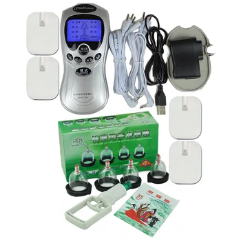 

Multifunctional Digital Acupuncture Meridian Physiotherapeutic Instrument Back Full Body Pulse Massager & 4 Pcs Cupping Device