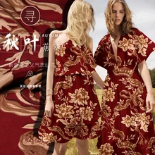 114 см натуральный шелк метр 14 мм шелк крепдешин ткань с принтом рубашка платье креп ткань оптом шелковая ткань