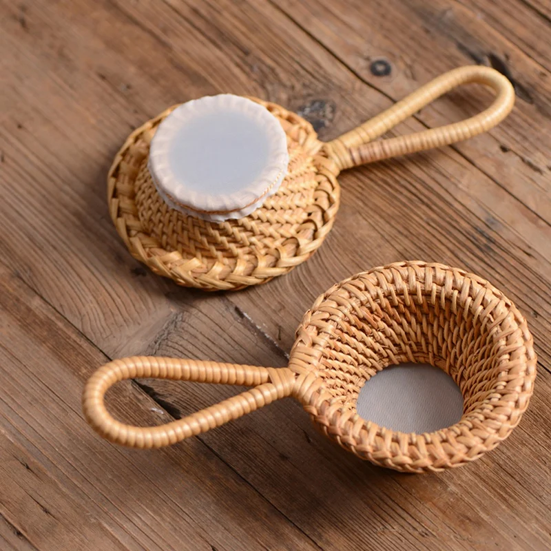 Vietnamese Handmade Long Handle Rattan Tea Leaf Tea Filter Tea Road Zero with Tea Filter Tea Accessories Filter